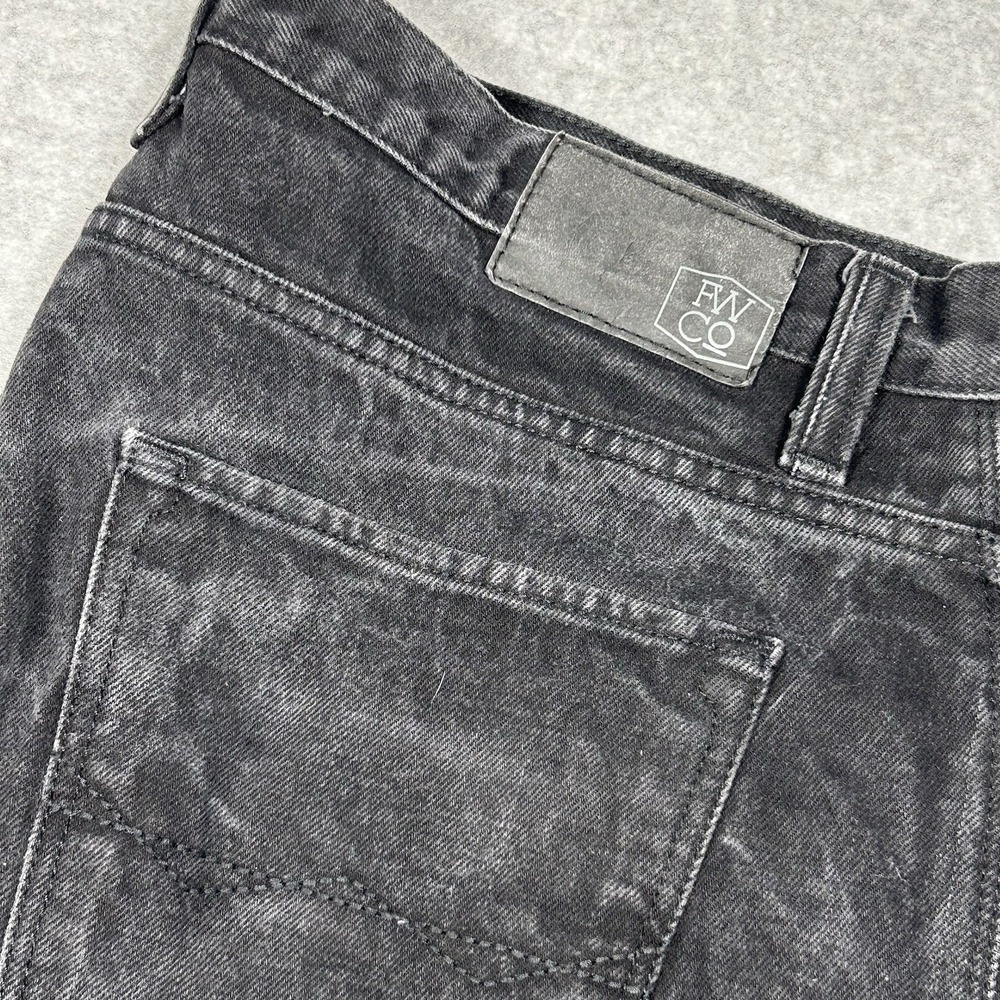 Free World Night‎ Train Black Jeans Mens 38x34 Regular Fit Denim Pants - Picture 3 of 8